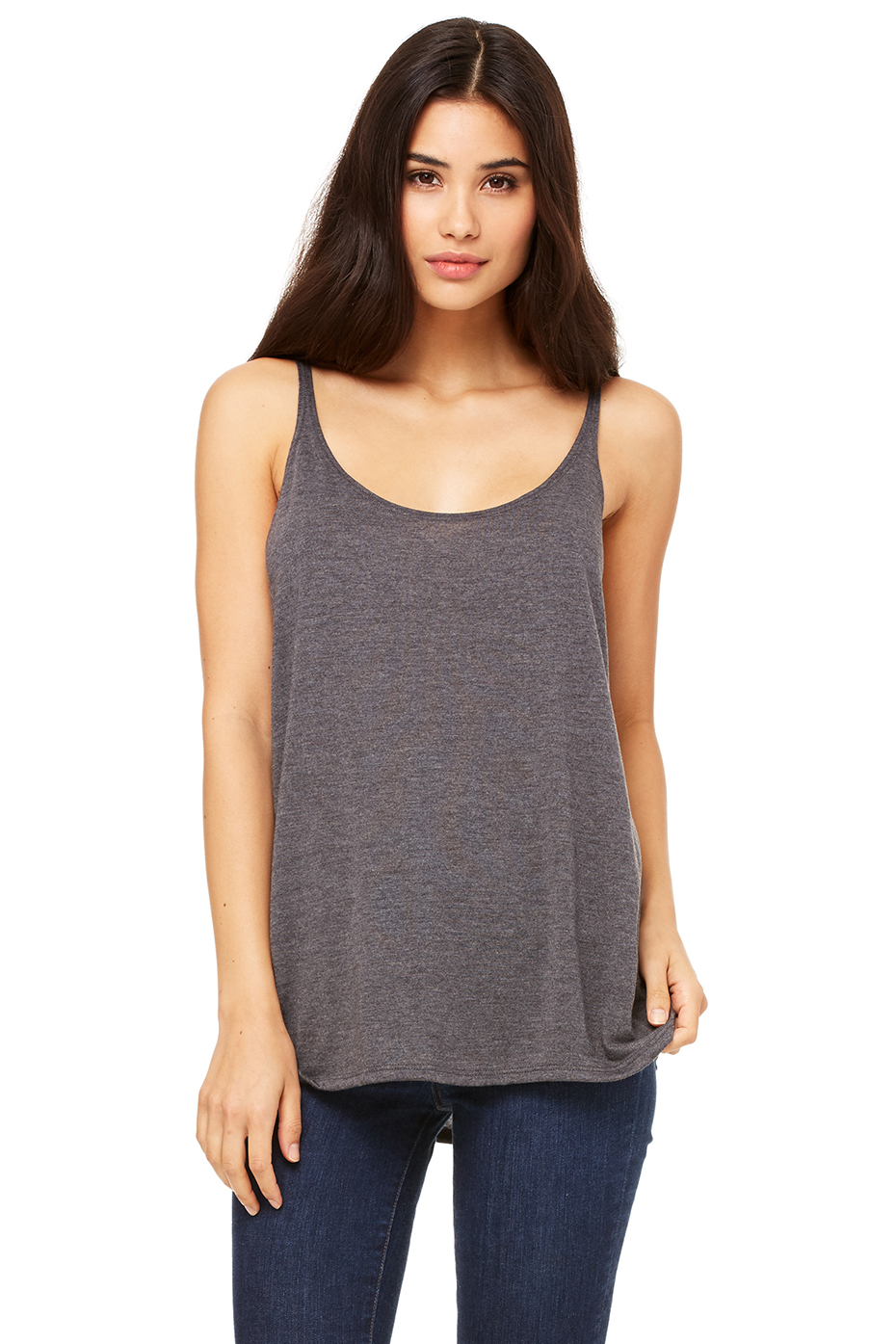 Bella 8838 Ladies Slouchy Tank Top Tiny Fish Printing