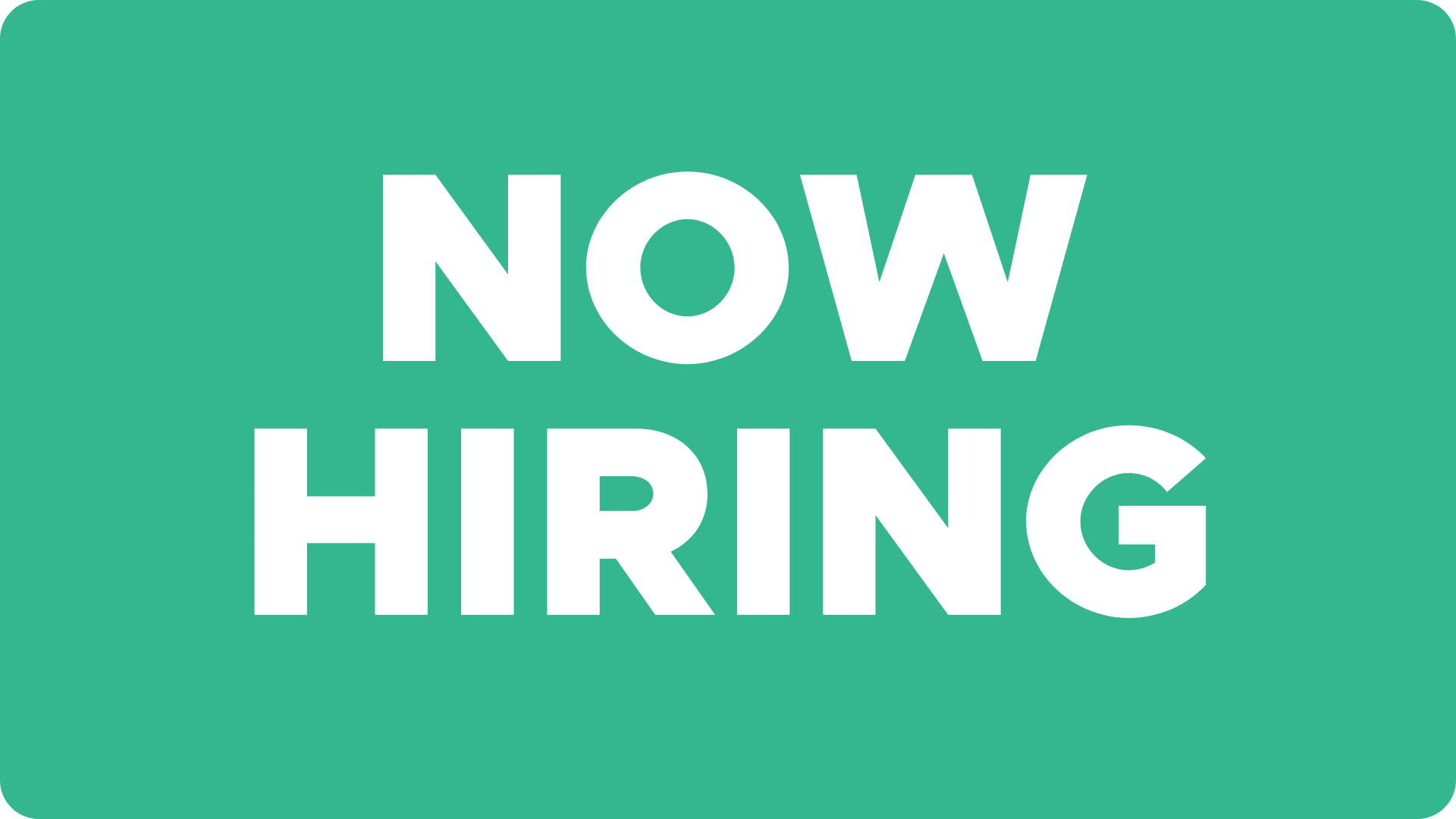 Button that reads Now Hiring